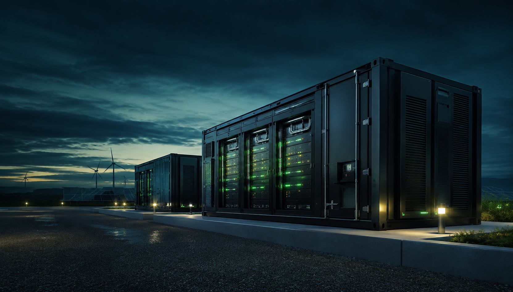 Grid-scale battery energy storage system alongside renewable generation